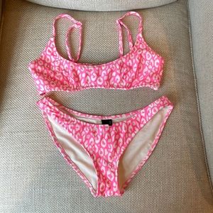 Triangl pink cheetah bikini!